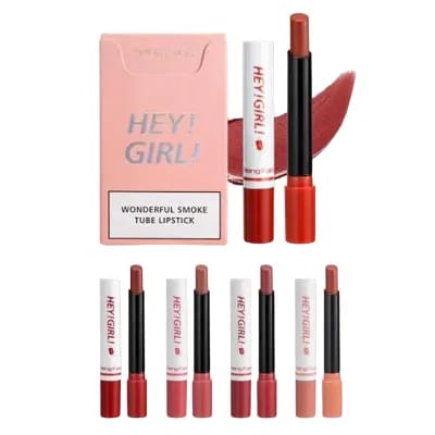 Heng Fang Hey Girl Smoke Tube Matte Lipstick 4Pcs Lyeza