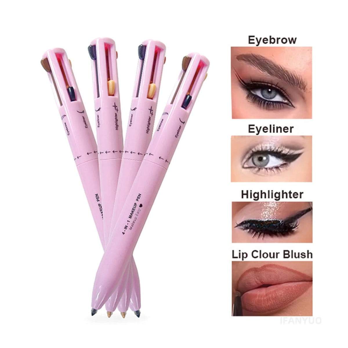 4 In 1 MakeUp Pen-Eye Liner-Lip Liner-Brow Liner-Highlighter Lyeza