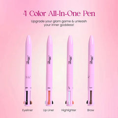 4 In 1 MakeUp Pen-Eye Liner-Lip Liner-Brow Liner-Highlighter Lyeza