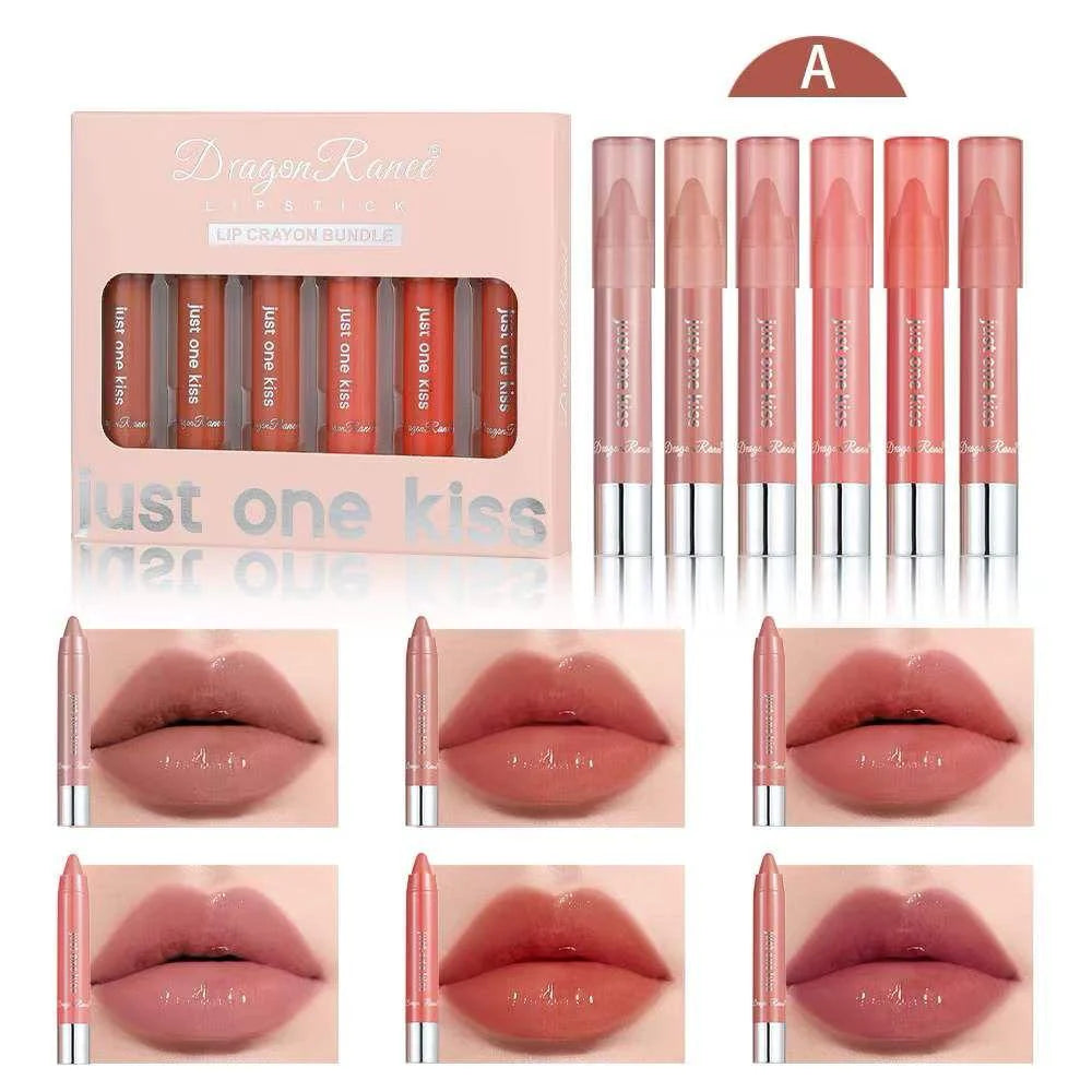 Dragon Ranee Just One Kiss Lipstick Crayon Bundle 6PCS Set-A Lyeza