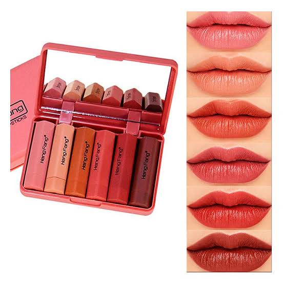 Heng Fang Mini Lipstick 6Pcs Pocket Friendly Makeup Kit Lyeza